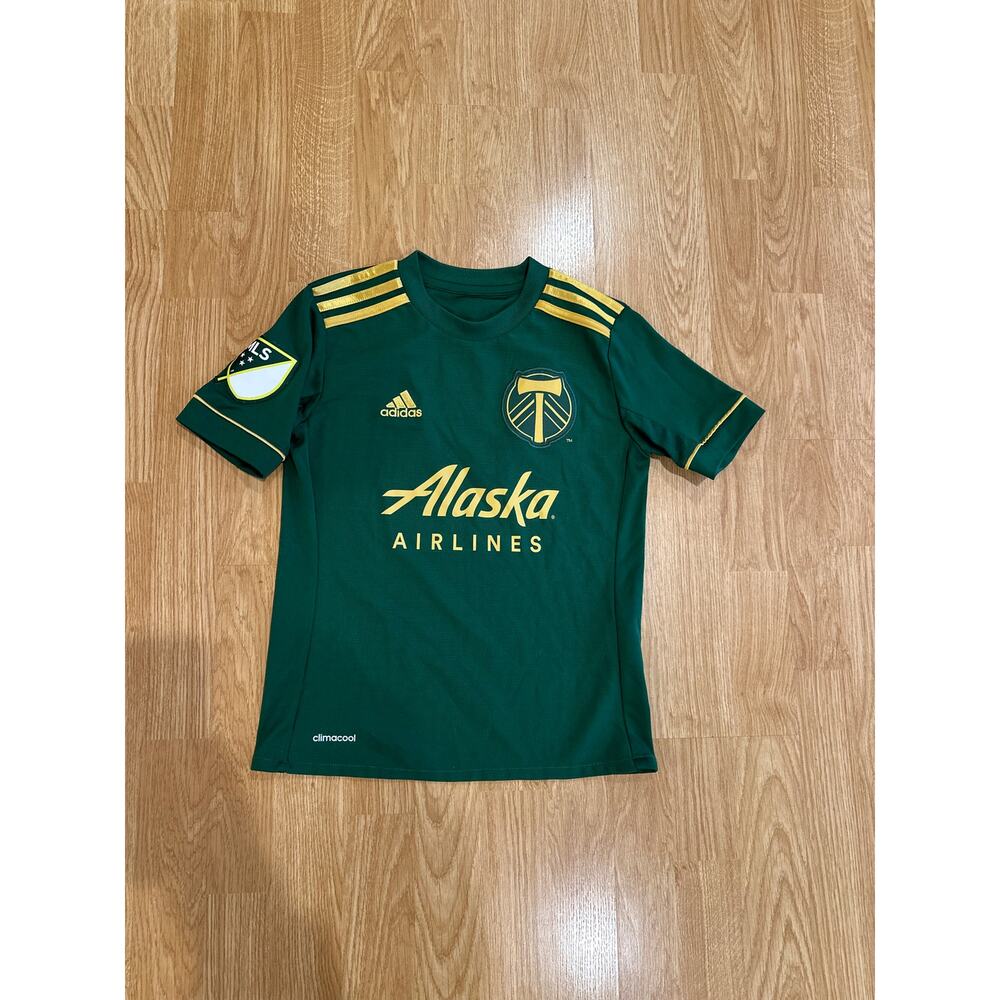 Portland Timbers Adidas Home Jersey, Size Youth Small or 9-10Y.